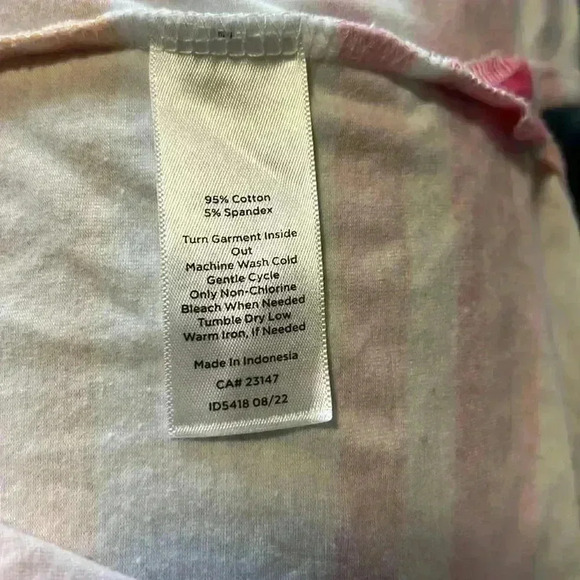 Talbots Multicolored Striped Tee C14 - Picture 4 of 5